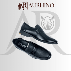 Giày Lười Penny Loafer Đen AURHINO